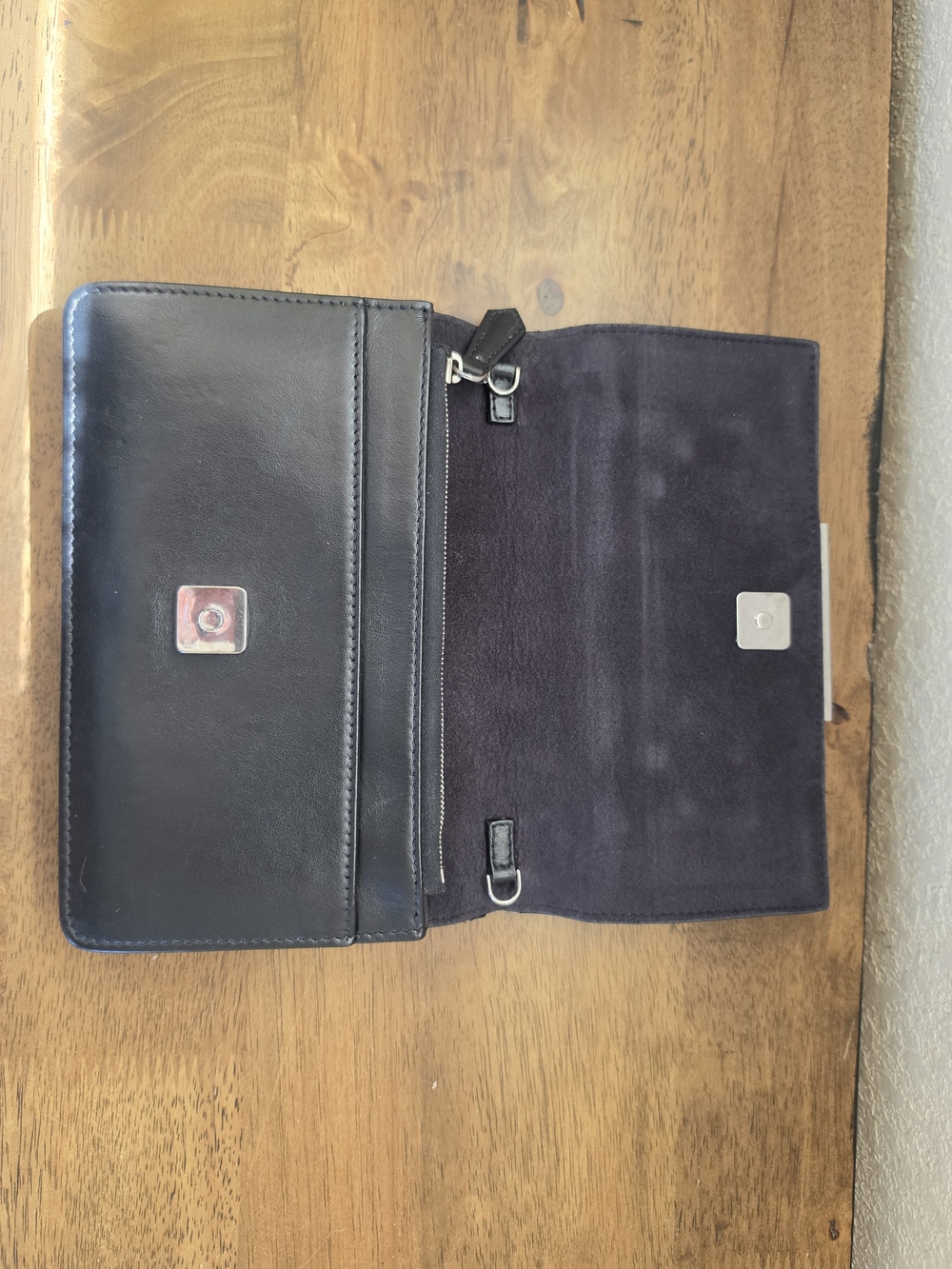 Fendi Black Leather Hypnoteyes Clutch Purse - Picture 12 of 16